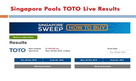 Singapore Toto Winning Numbers & Results .